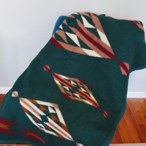 Vintage Biederlack Southwest Fleece Blanket 55x75